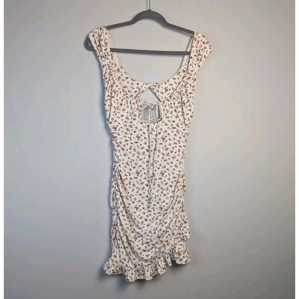 Urban Outfitters Mini Dress Women's M Pink Floral Print Sleeveless Babydoll Con
